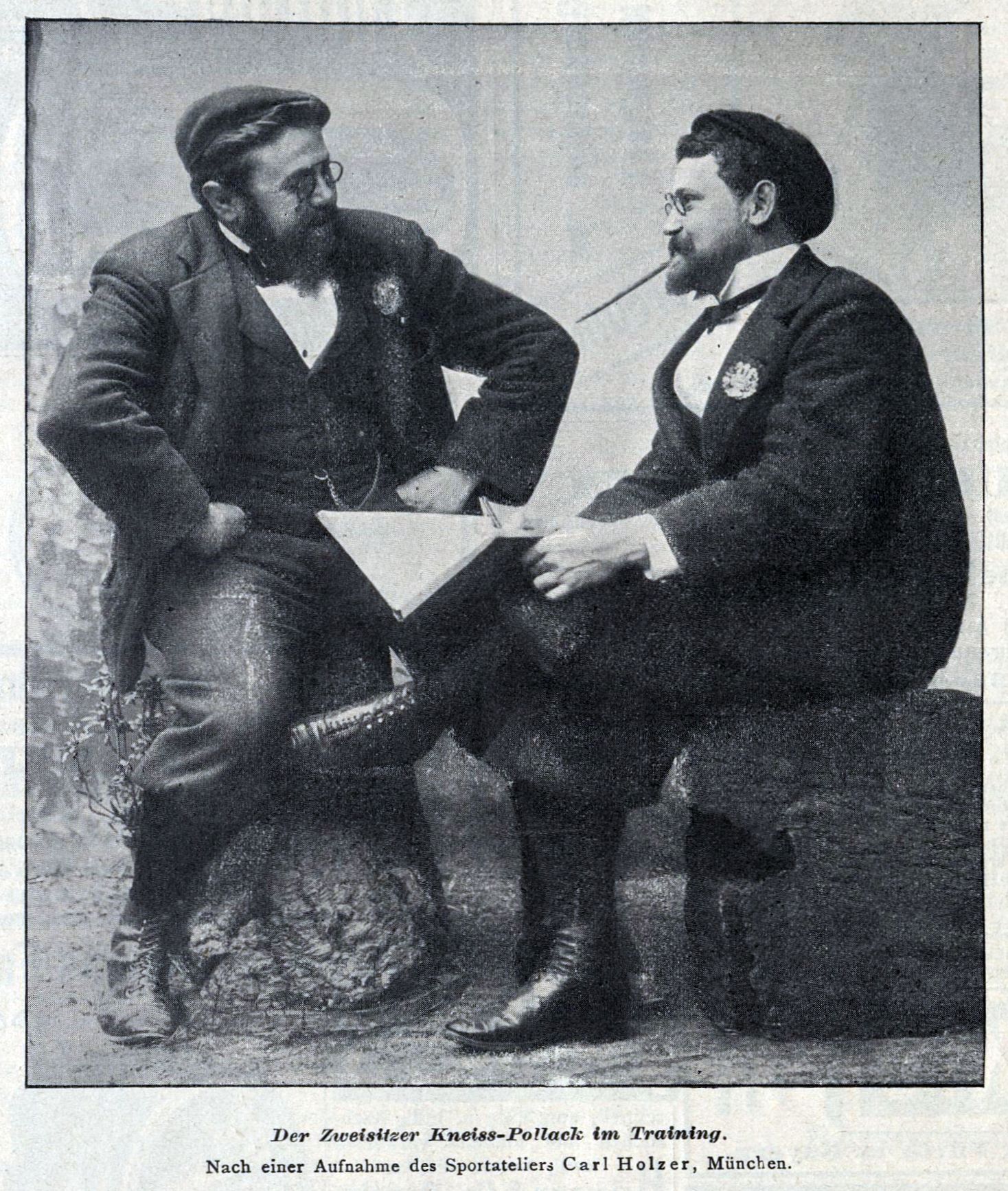 Das Duo Emil Kneiß (rechts) und Richard Braunbeck (alias T. Pollack)